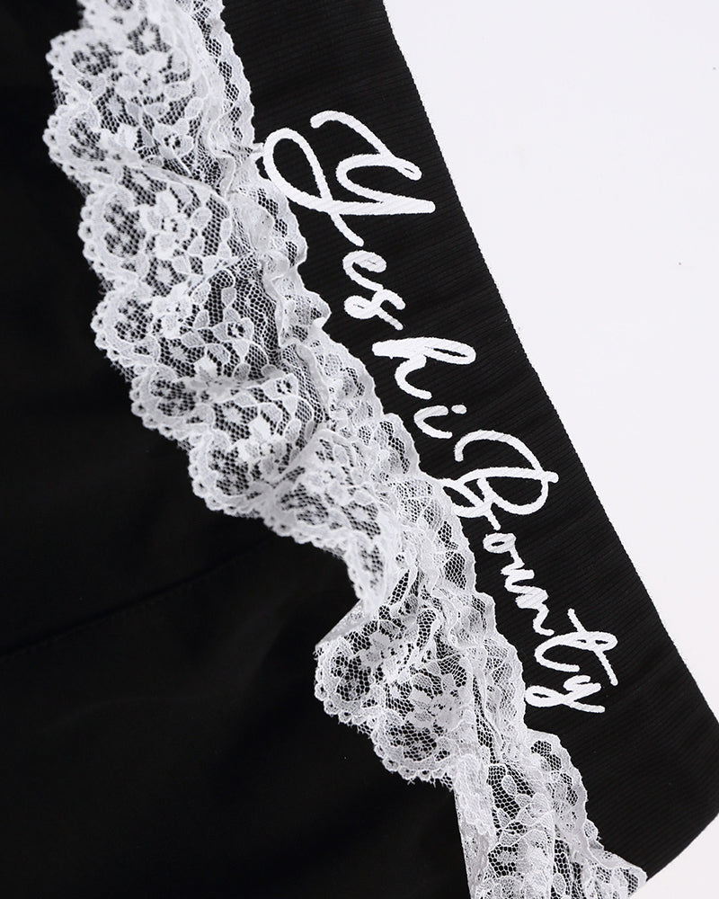 Lace Trim Lounge Shorts