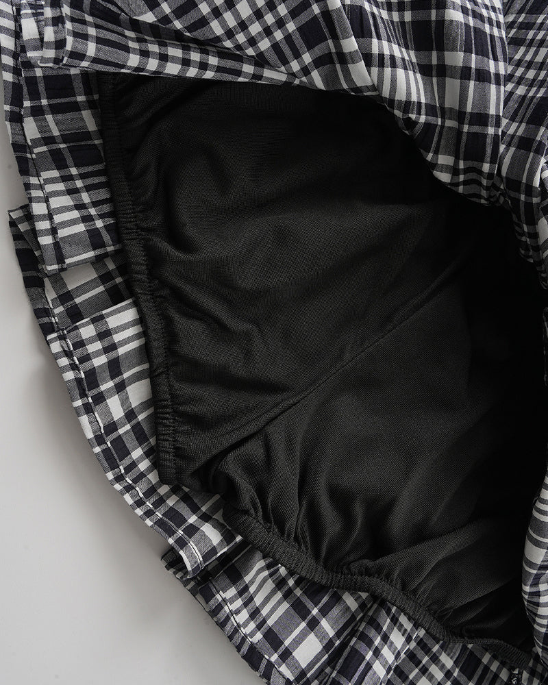 Tiered Plaid Skort