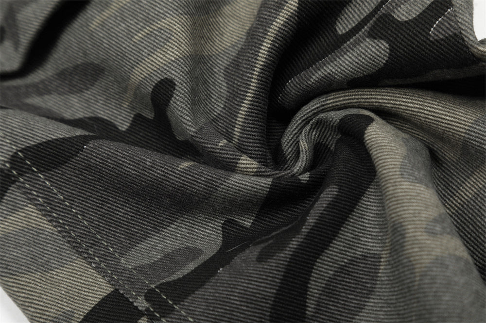 Y2K Style Camouflage Retro Jeans