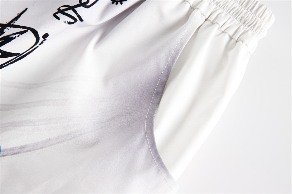 High street graffiti spray dye shorts