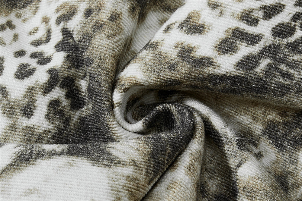 Streetwear Leopard Camo Tie Dye Cargo Jeans
