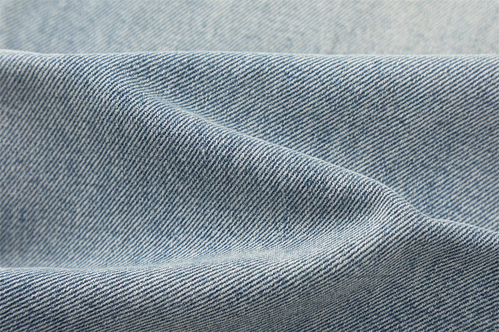 DAXUEN Light blue wide leg distressed denim jeans