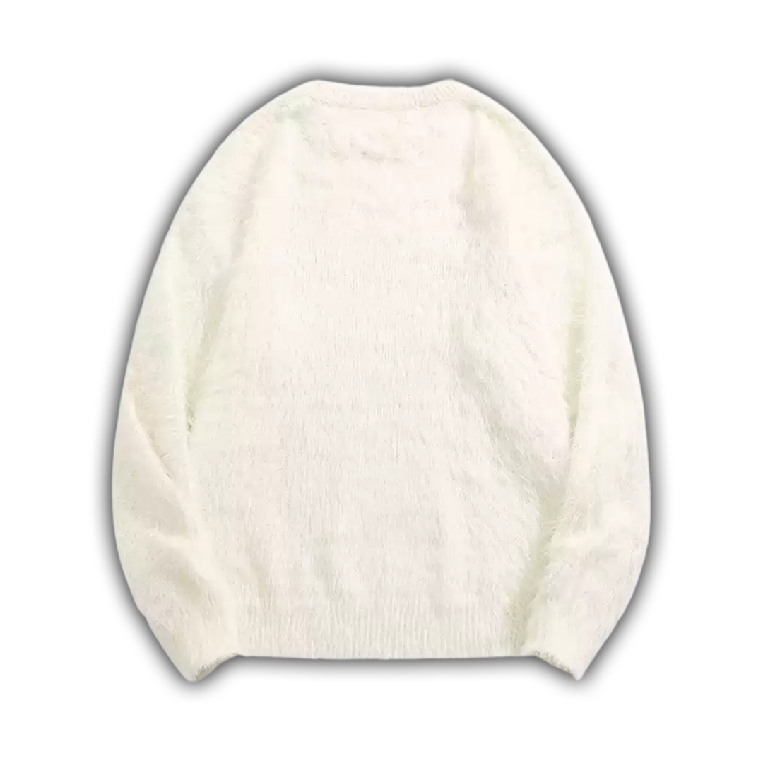 Varsity Fur Knit Cream