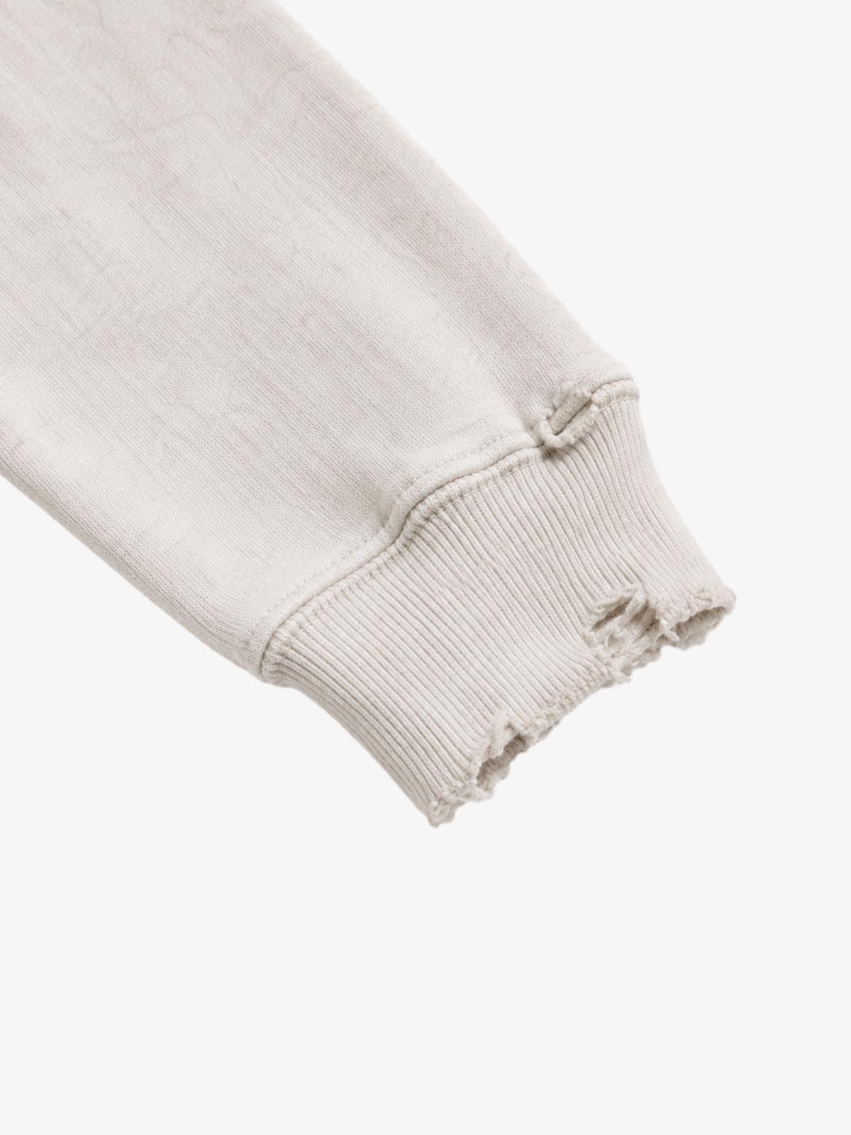 Cropped Flag Zip Hoodie; Terry Wash White / M, Terry Wash White / L, Terry Wash White / XL, Terry Wash White / 2XL