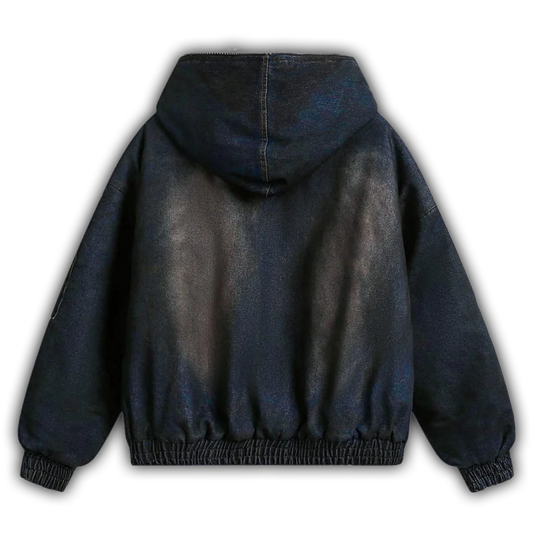 Cotton Washed Fur Hooded Jacket