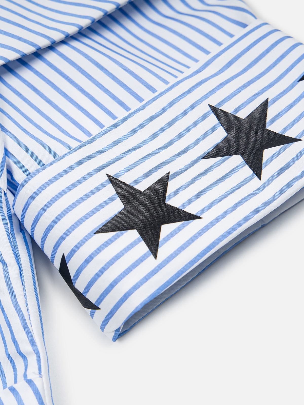 Stripe Star Off-The-Shoulder Short Sleeve Shirt