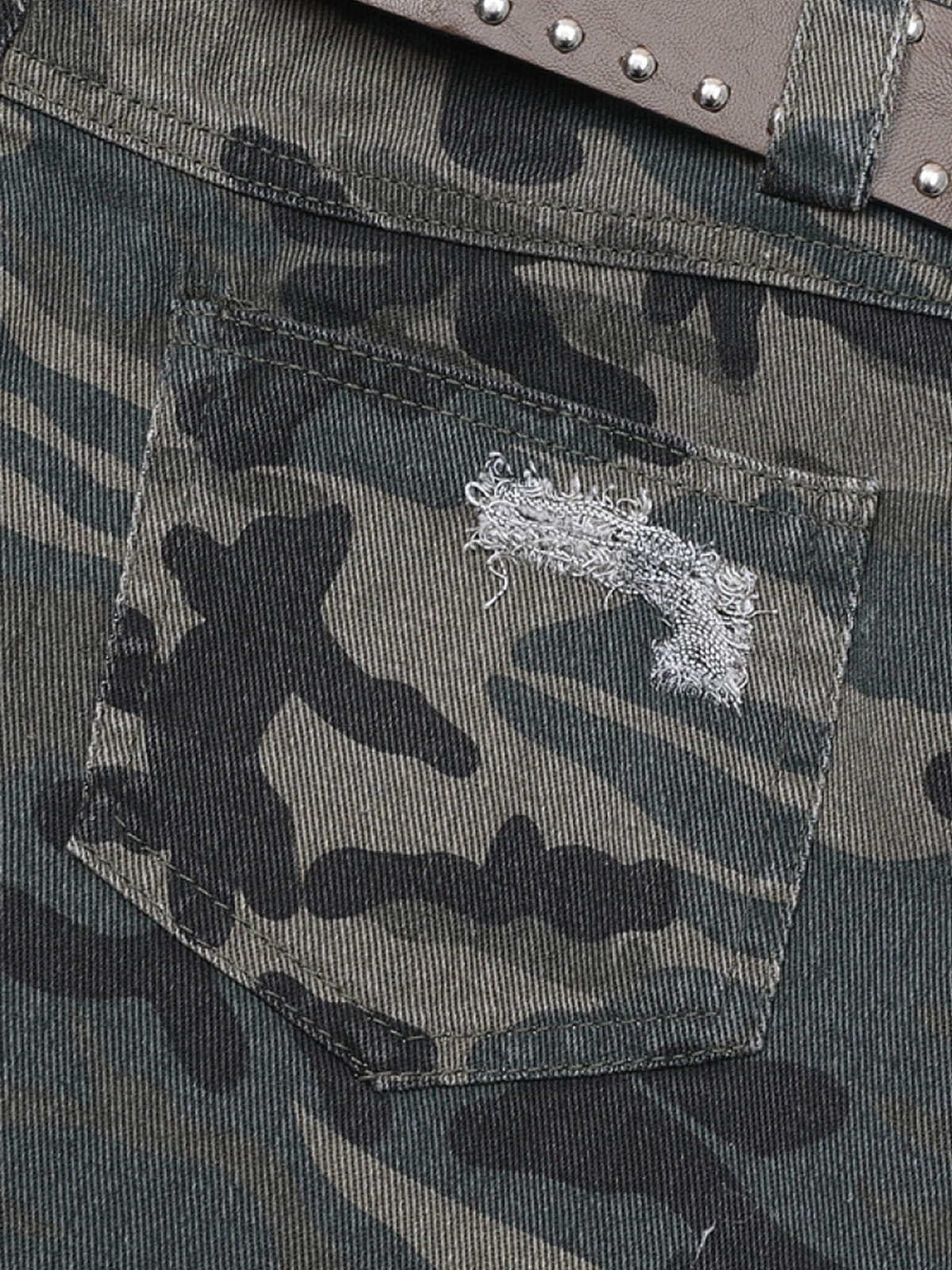 CAMO Belted Mini Skirt