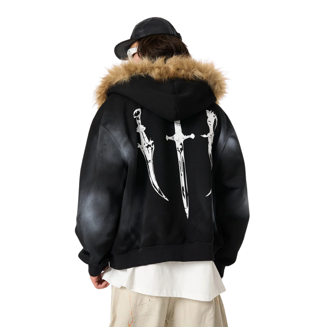 Fur Hood Zip-Up
