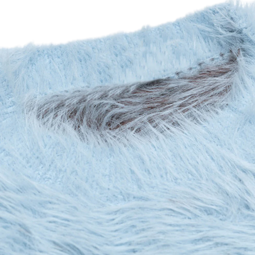 Star Fuzzy Knit Blue