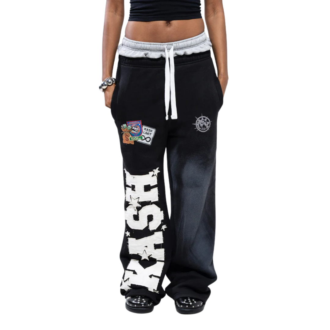 KASH Patch Sweatpants Pink