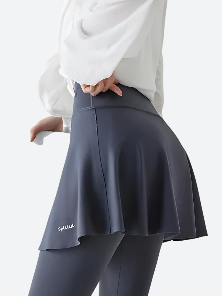 Sport Leggings with Mini Skirt Overlay