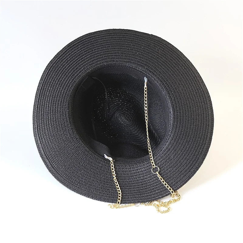 Chain Strap Fedora Swim Hat