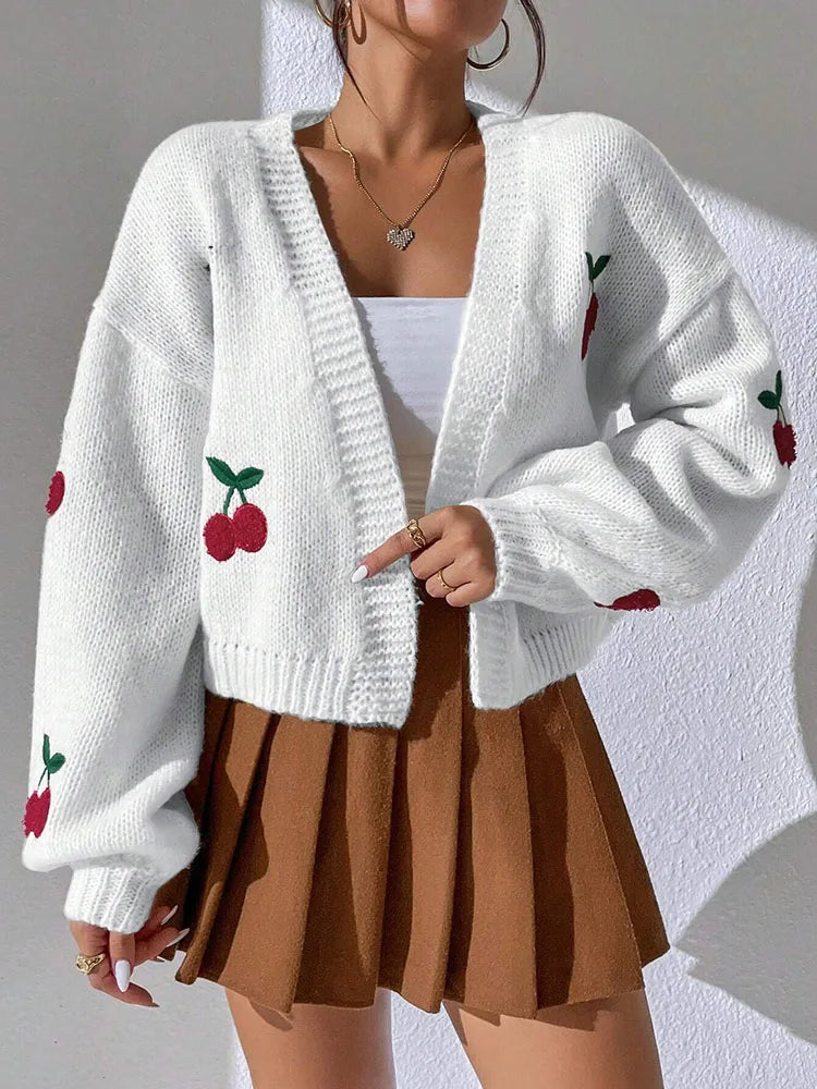 Cherry Knit Cardigan