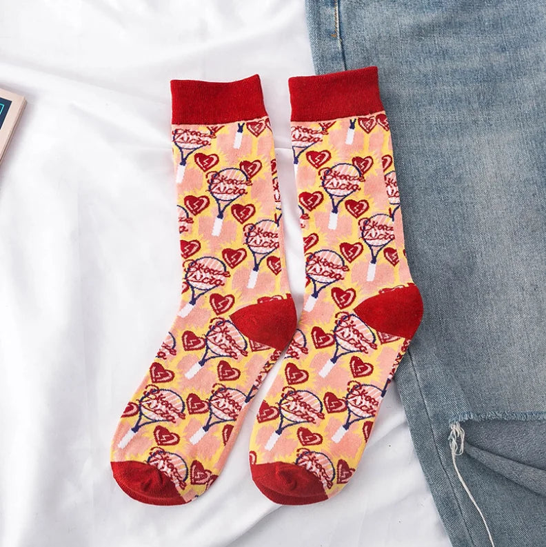 Colorful Checkered Crew Socks