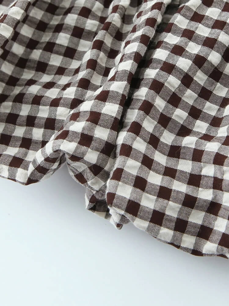 Coquette Gingham Bow Blouse
