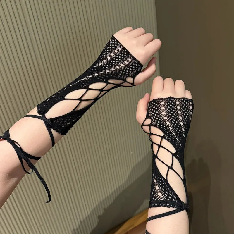 Coquette Lace Fingerless Gloves