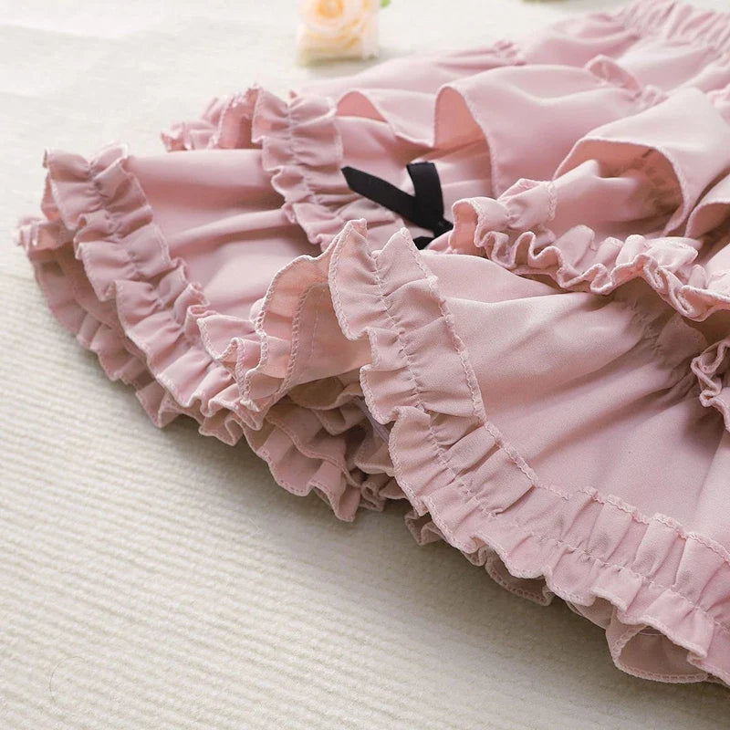 Coquette Ruffle Layered Mini Skirt