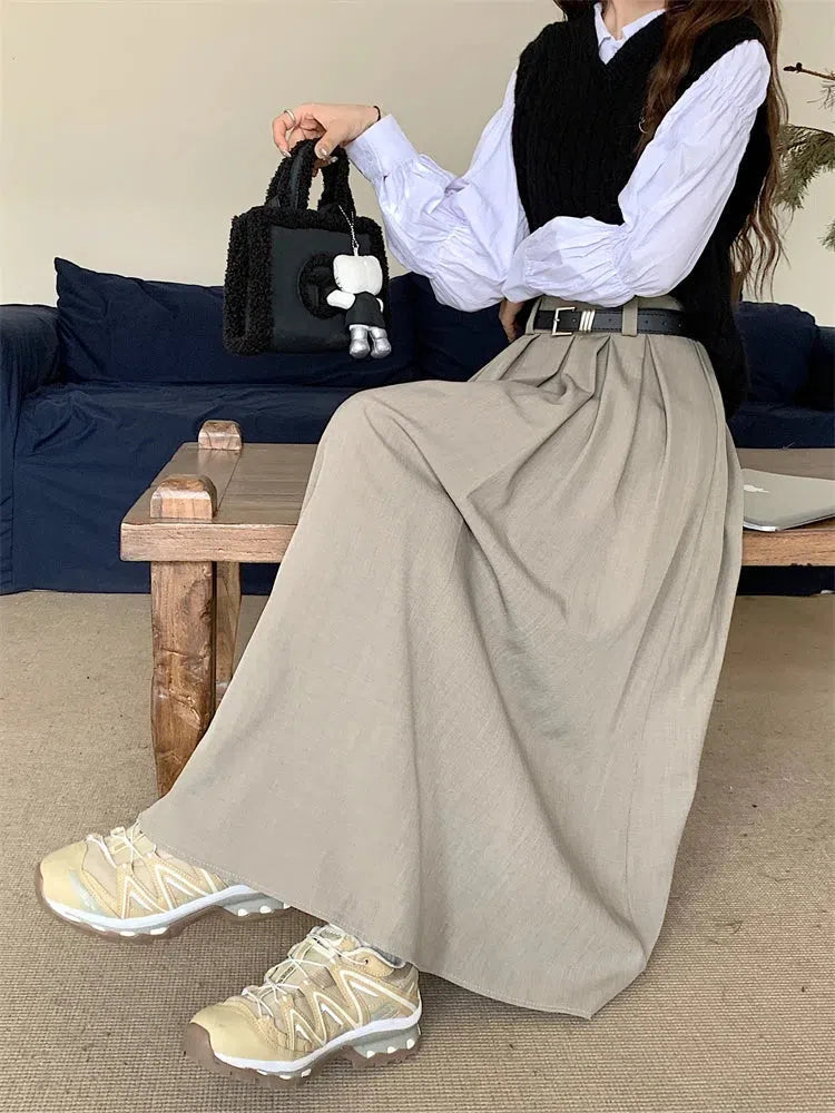 Elegant Dark Academia Midi Skirt for Stylish Outfits