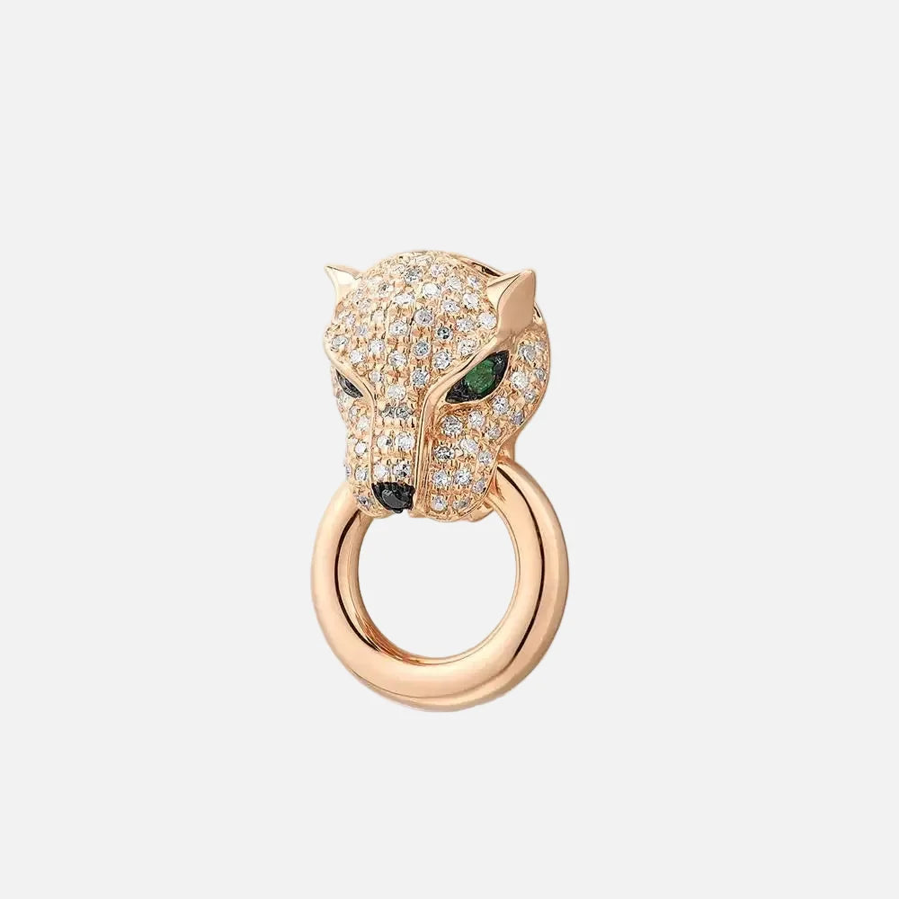 Genuine Rose Gold Leopard Diamond Necklace