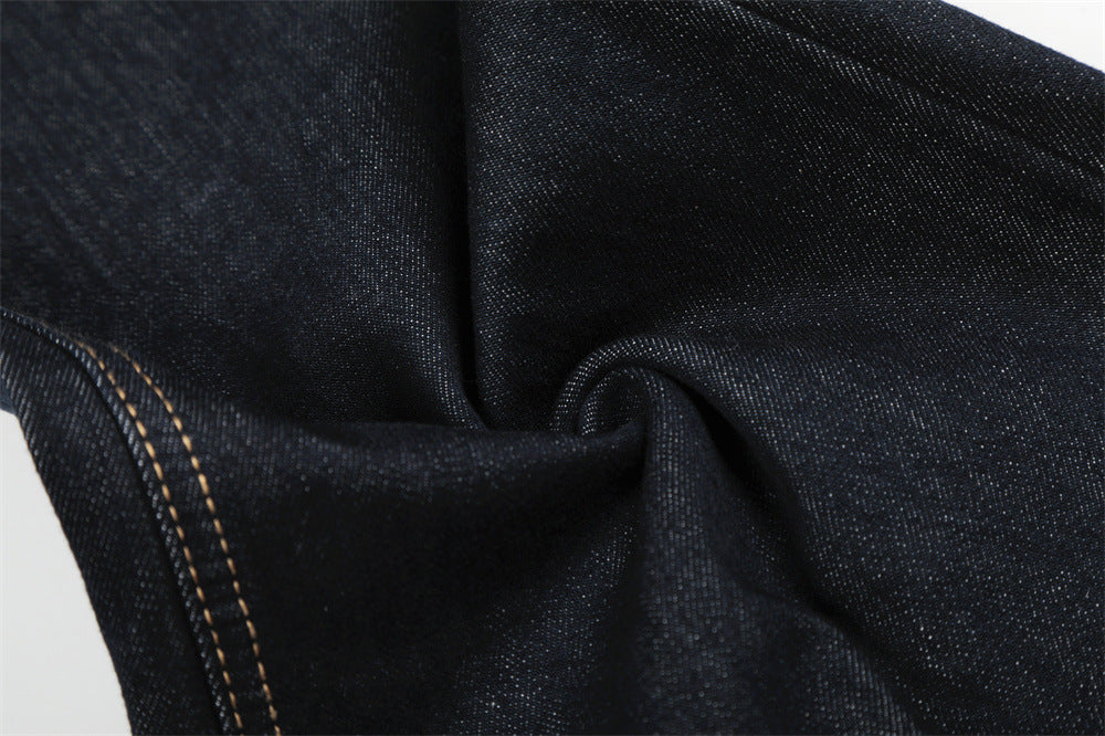 DAXUEN Wide-leg denim jeans with unique patches