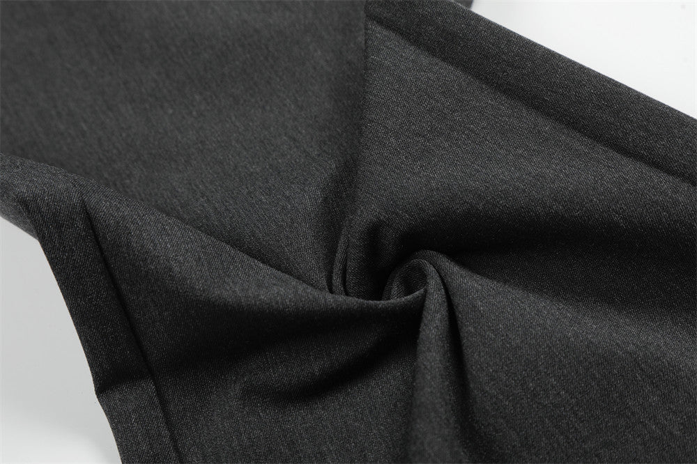 DAXUEN High-waisted wide-leg trousers in dark grey