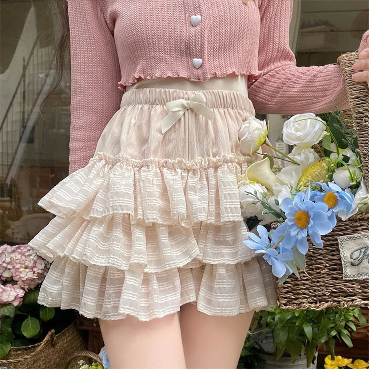 Coquette Ruffled Tiered Skirt