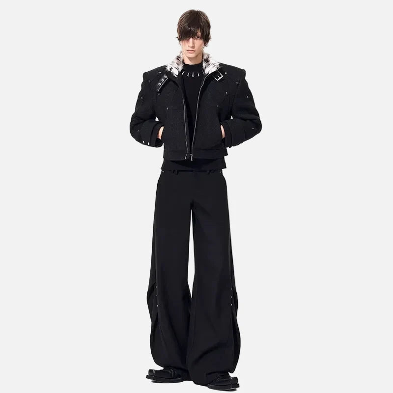 Effortless Solid Color Wide Leg Casual Pants