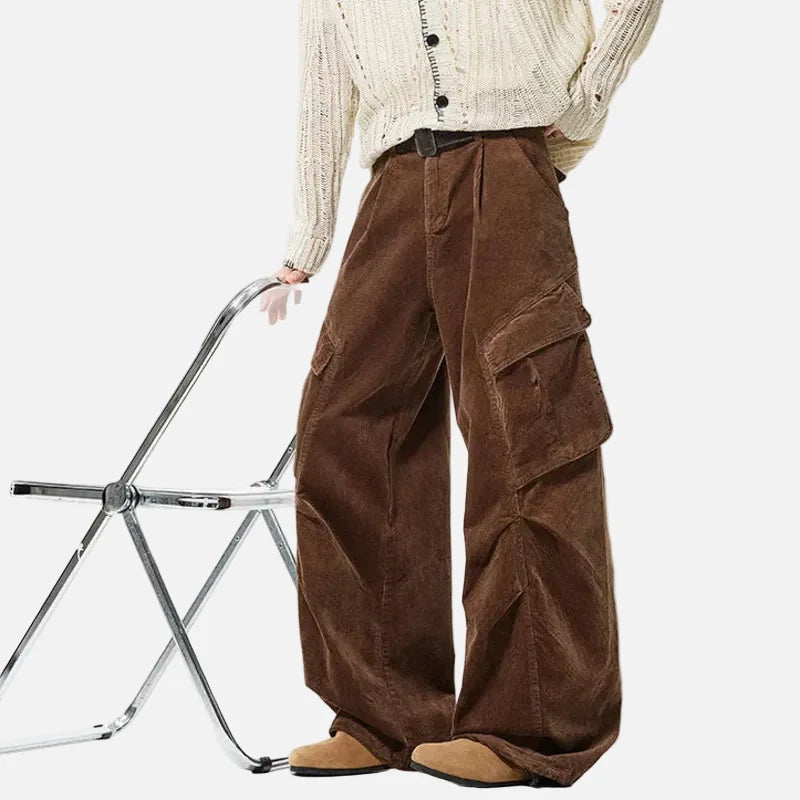 Y2K Handsome Solid Color Loose Cargo Pants