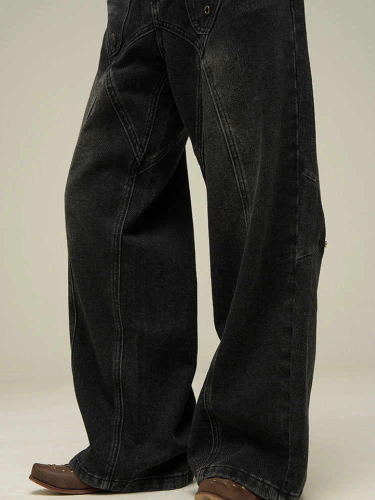 Wide Leg Vintage Washed Baggy Jeans
