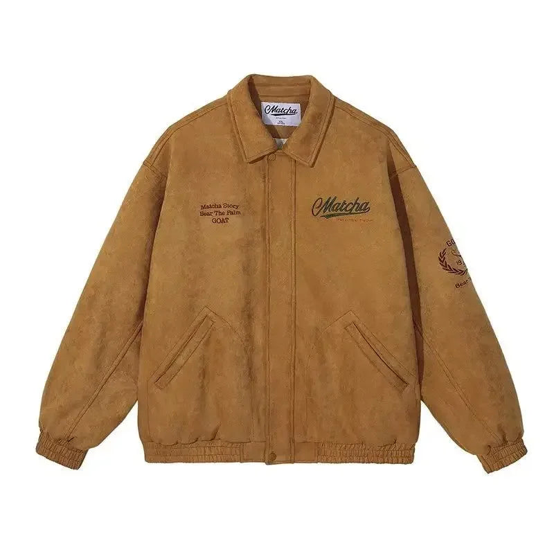 American Style Retro Racing Lapel Hip Hop Jacket