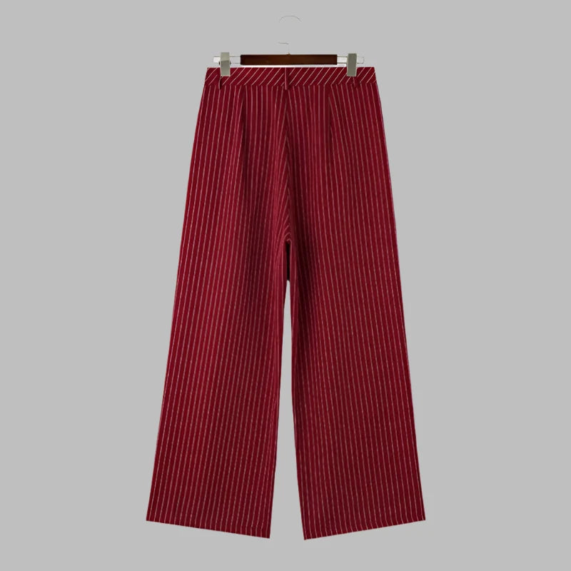Korean Style High Waist Stripe Pants