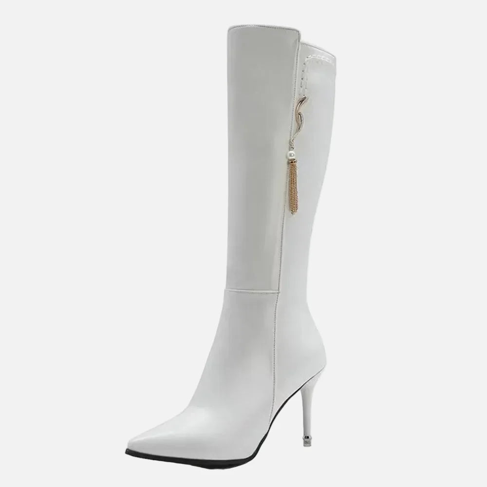 Chic Pointed-Toe Stiletto Knee-High Boots