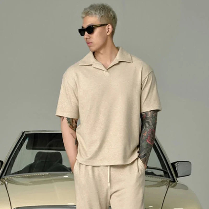 Men American Classic Short-Sleeved Polo T-Shirt