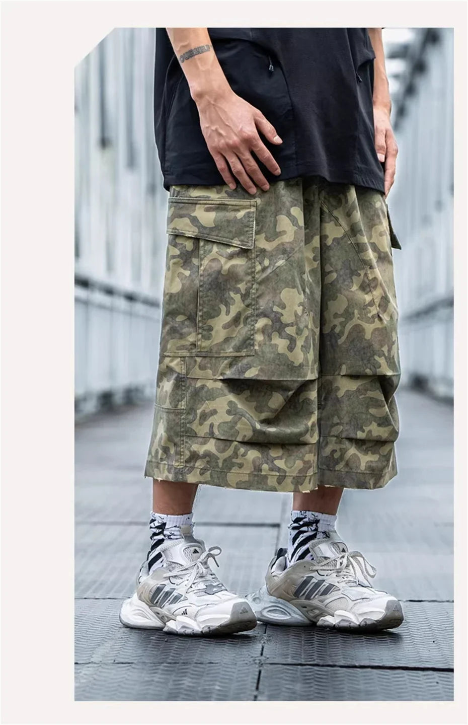 Straight & Sleek Camouflage Tactical Cargo Jorts