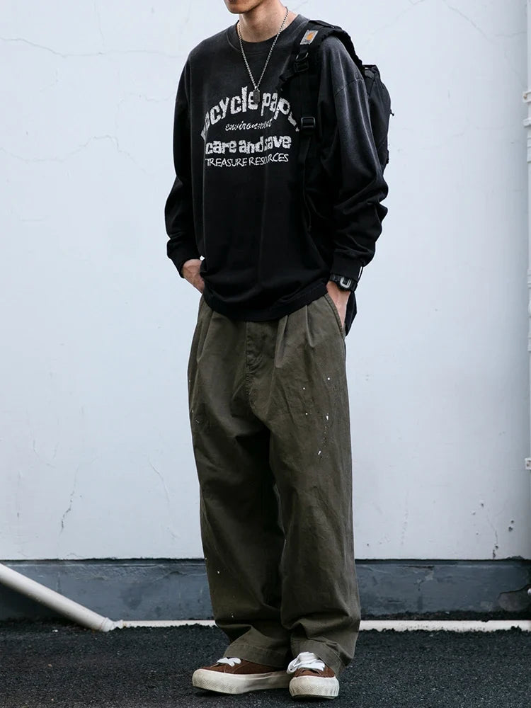Stylish English Printed Long Sleeve T-Shirt