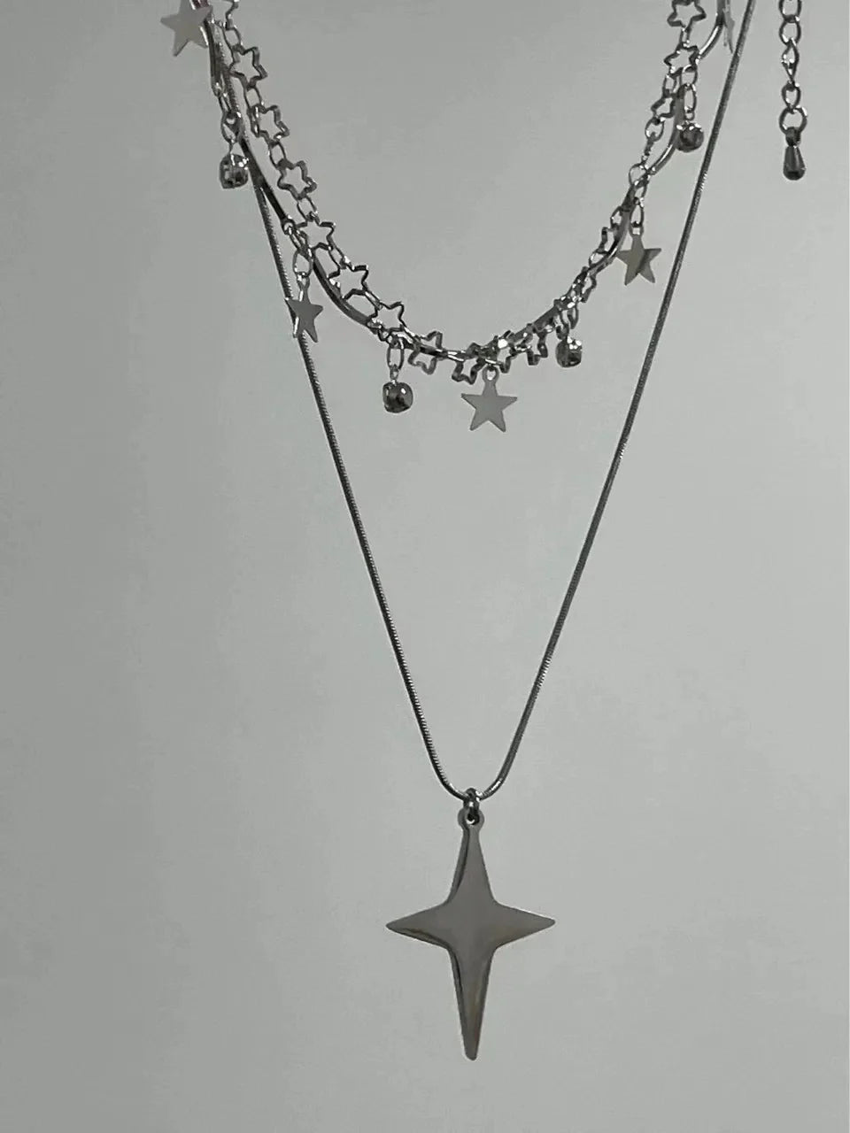 Edgy Star Pendant Titanium Steel Necklace
