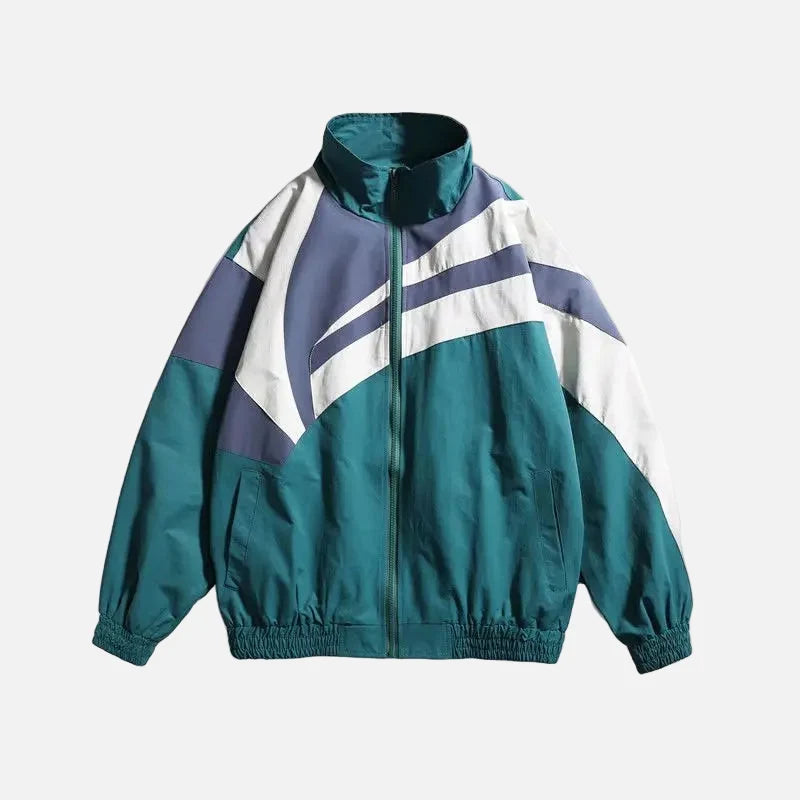 Y2K Flattering Stand Collar Sports Windbreaker Jacket