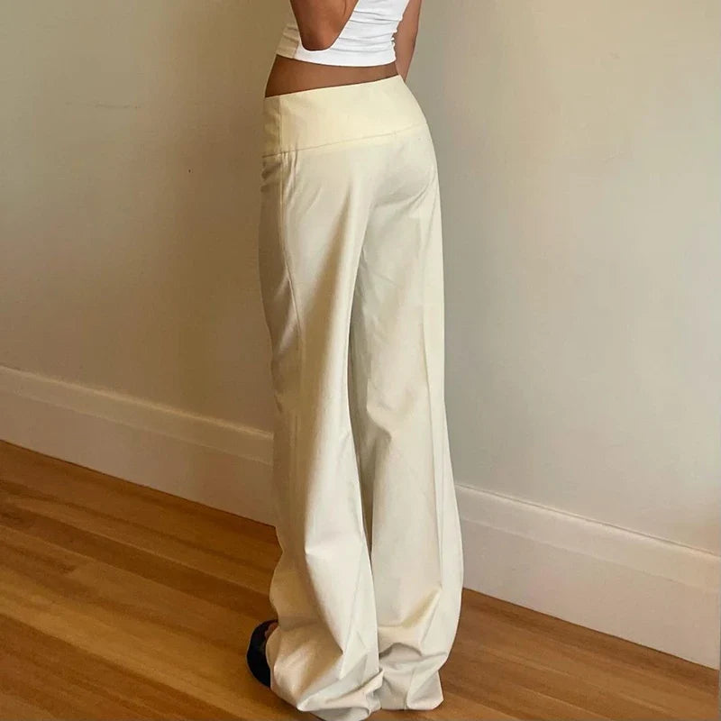 Vintage Button-Up Loose Casual Pants