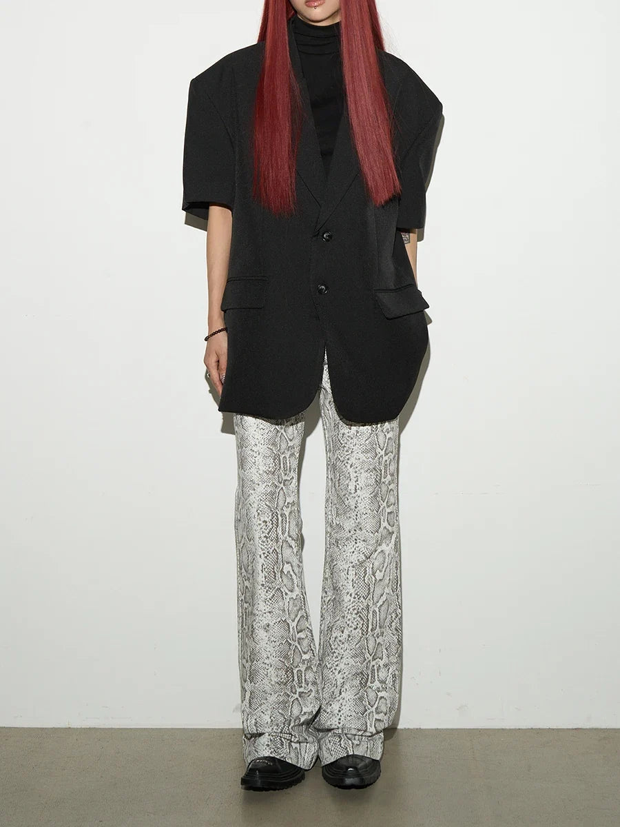 Colorblock High Waist Patchwork Wide Pants
