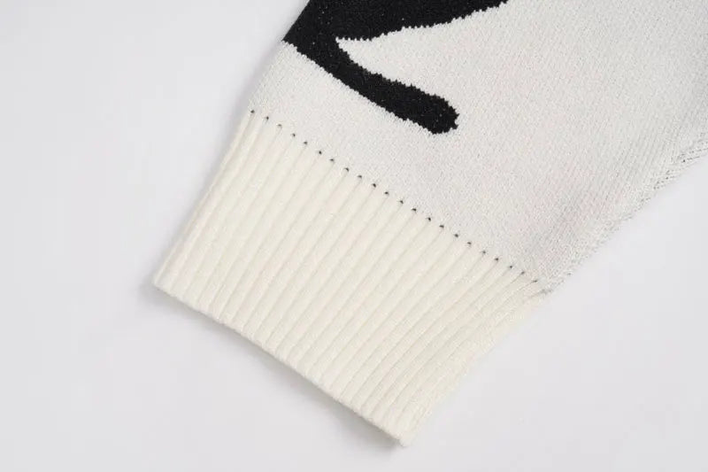 Cozy Oversized Japanese Cartoon Knit Sweater