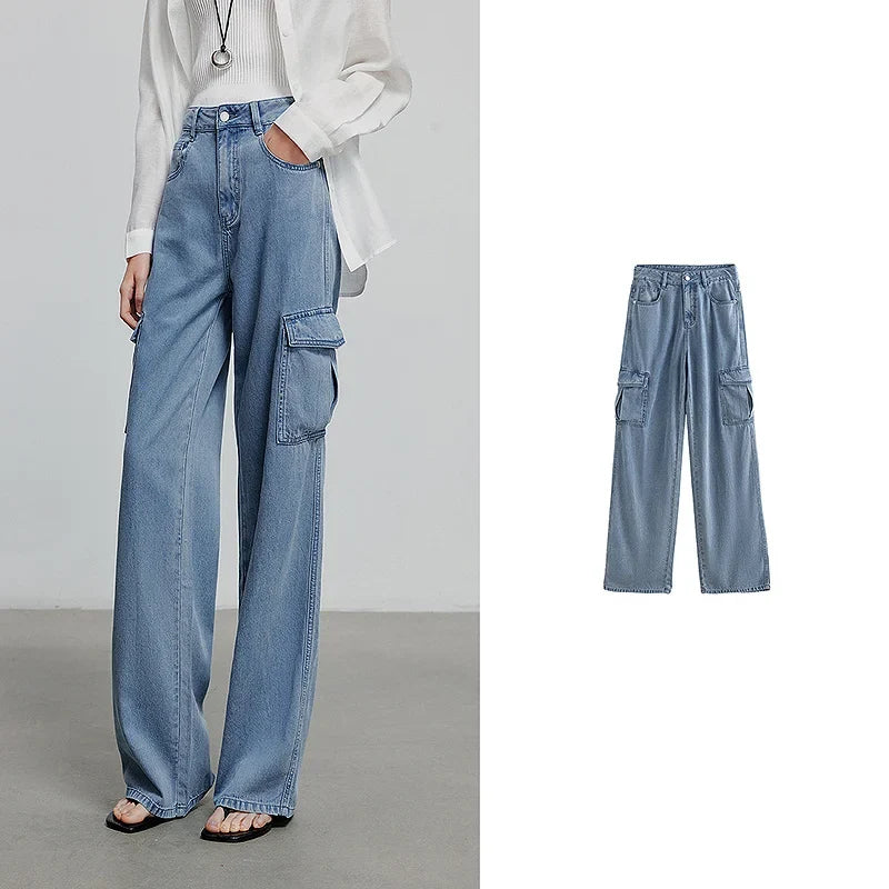 Stylish Wide Leg Summer Denim Jeans