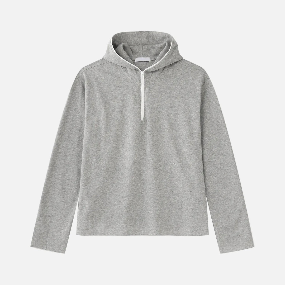 Minimalist Korean Style Lightweight Zip Hooded Sweatshirt