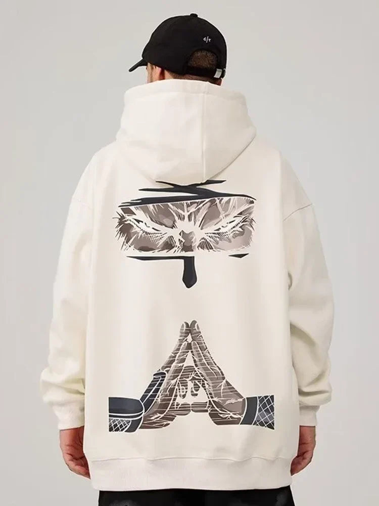 Vibrant Ninja Mudra Graphic Printed Hoodie