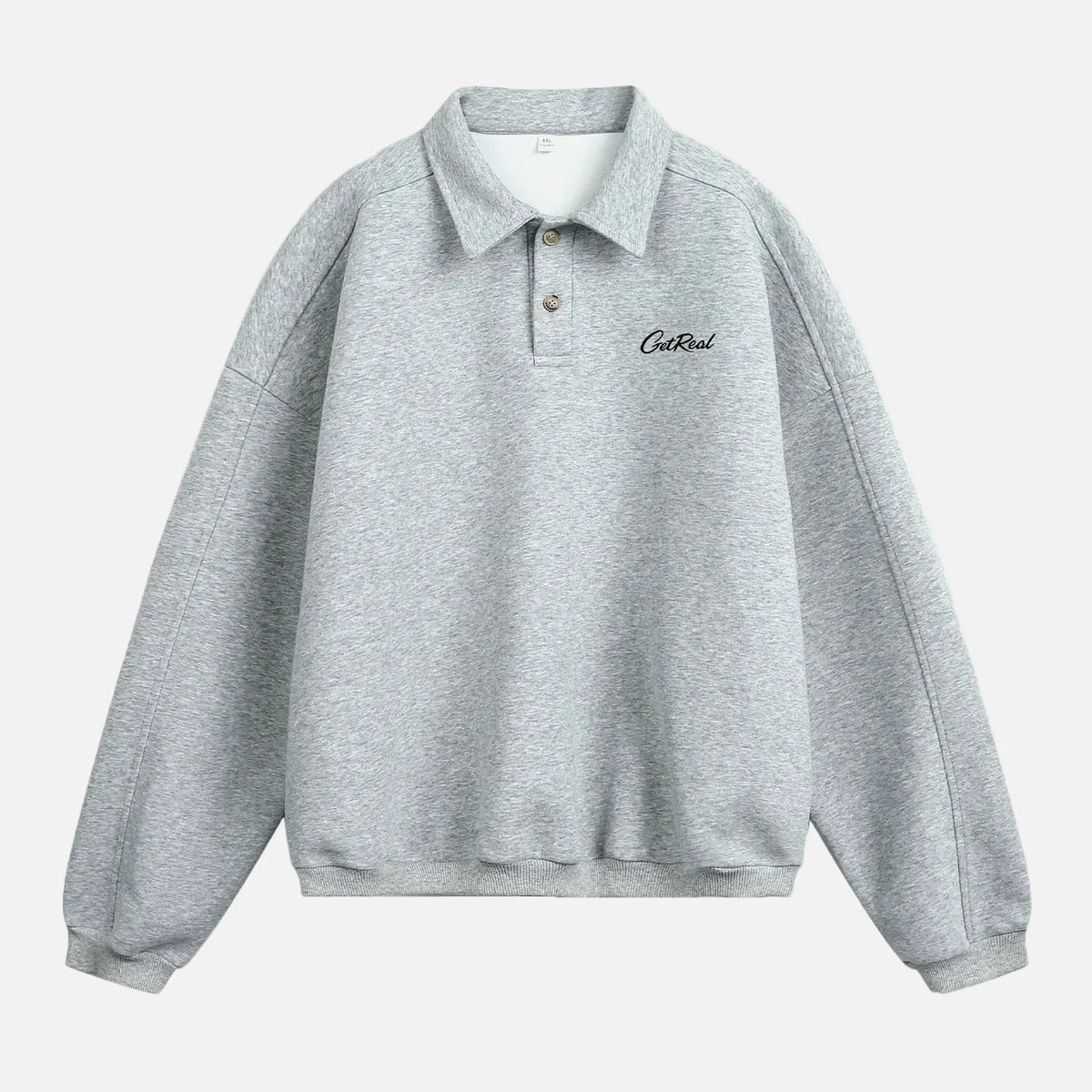 Autumn Letter Print Loose Turn Down Collar Sweatshirt