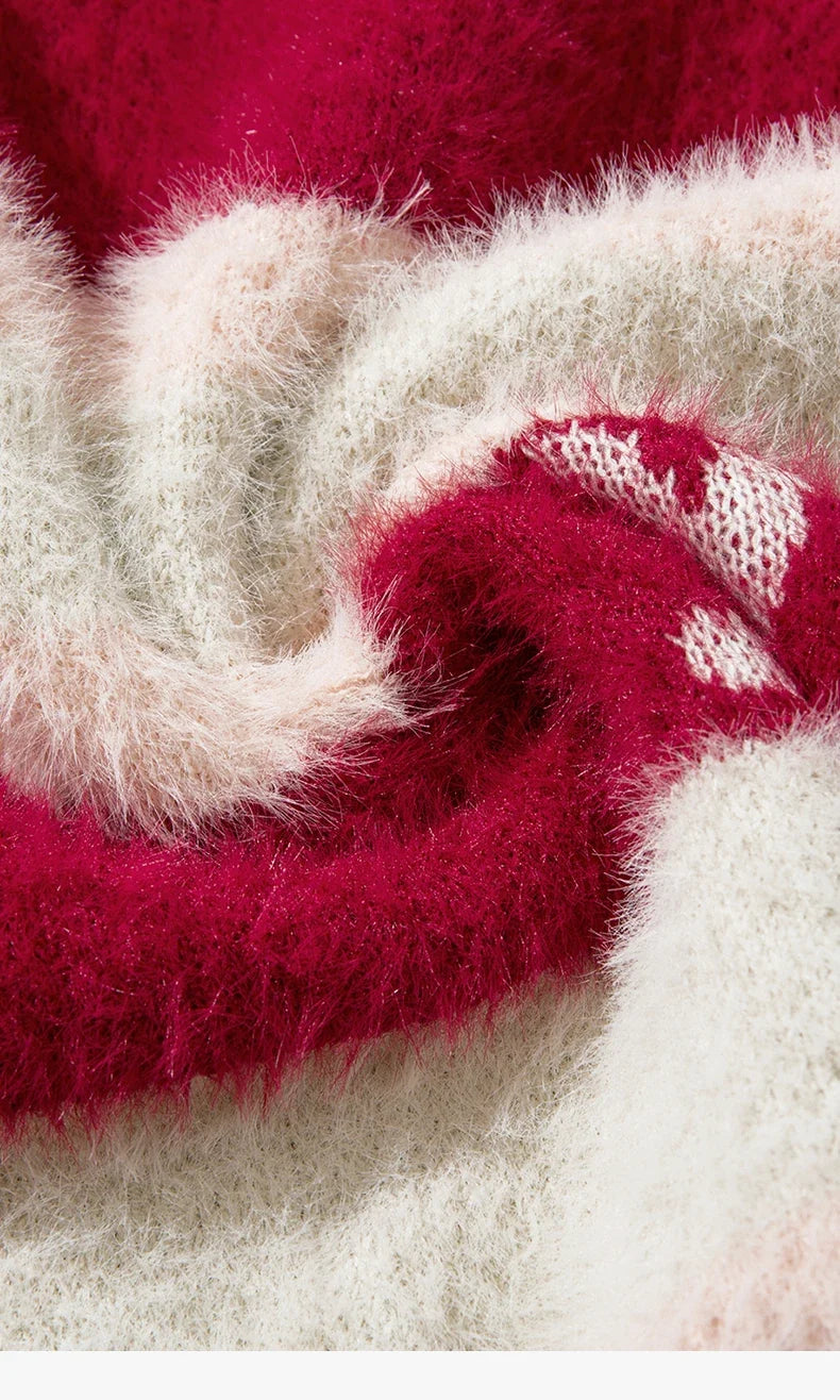Christmas Snowflake Stripes Knitted Sweater