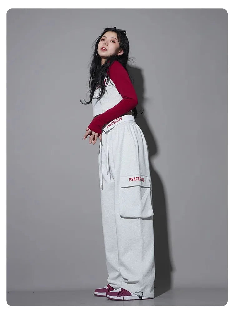 Stylish White Grey Dance Pants