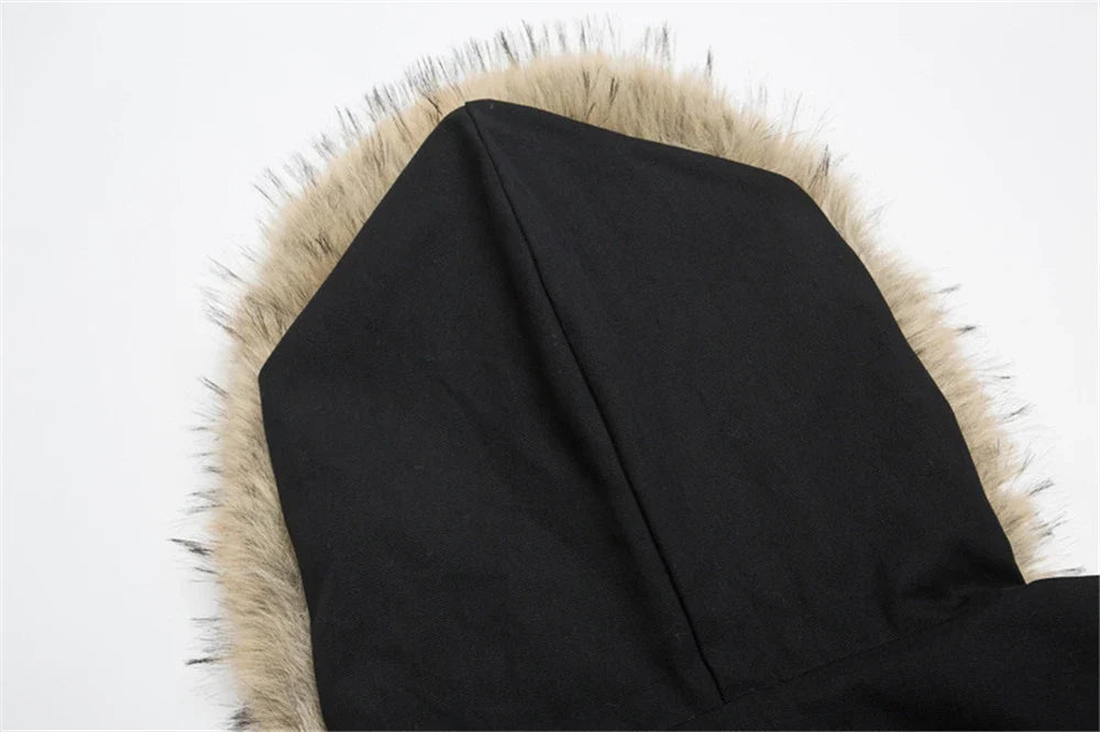 Arctic Luxe Fur-Trimmed Hooded Bomber Jacket