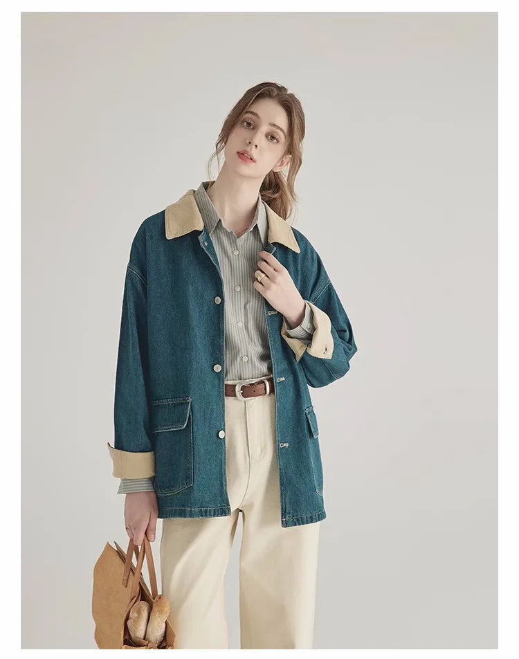 High End American Style Retro Denim Jacket