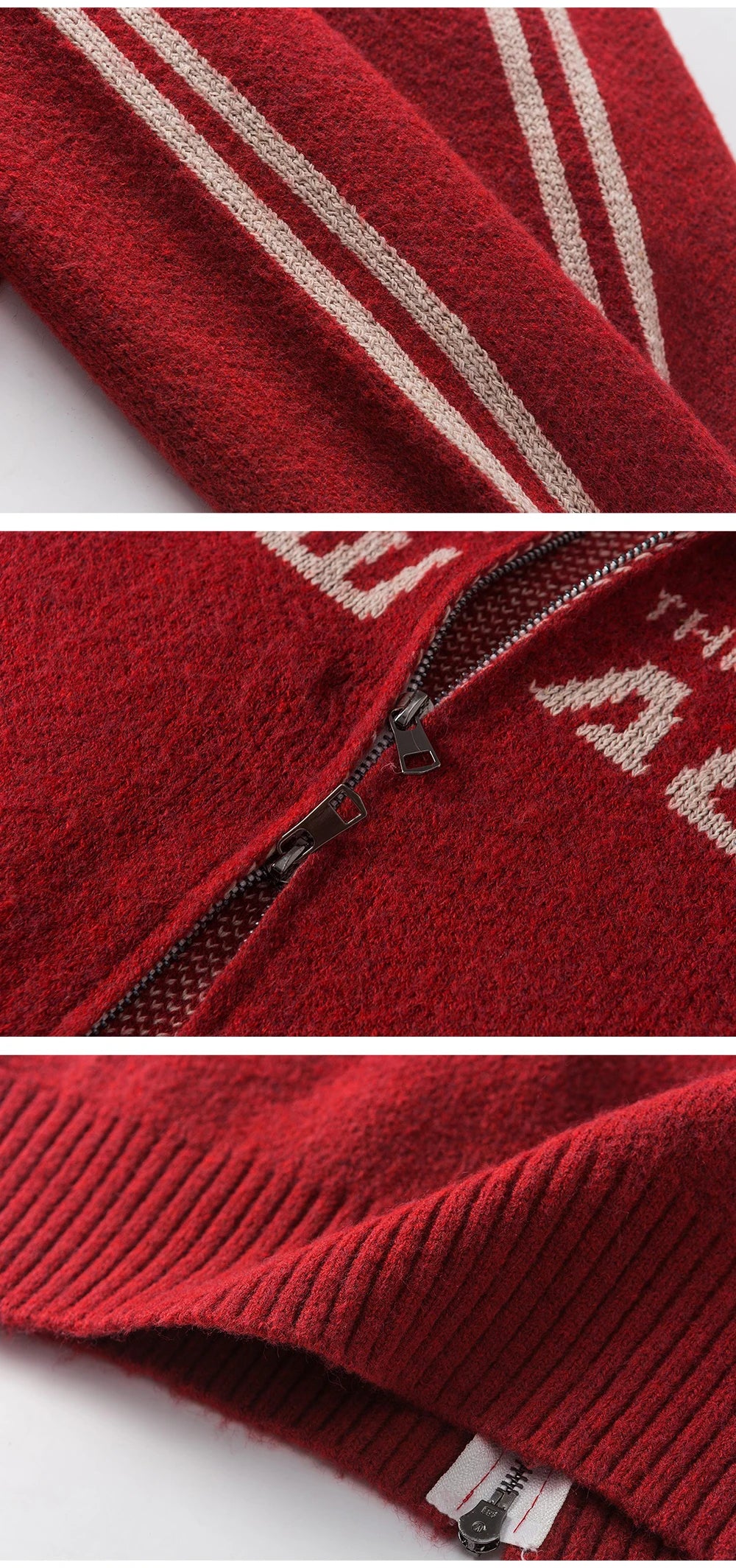 Retro Sports Zip-Up Sweater