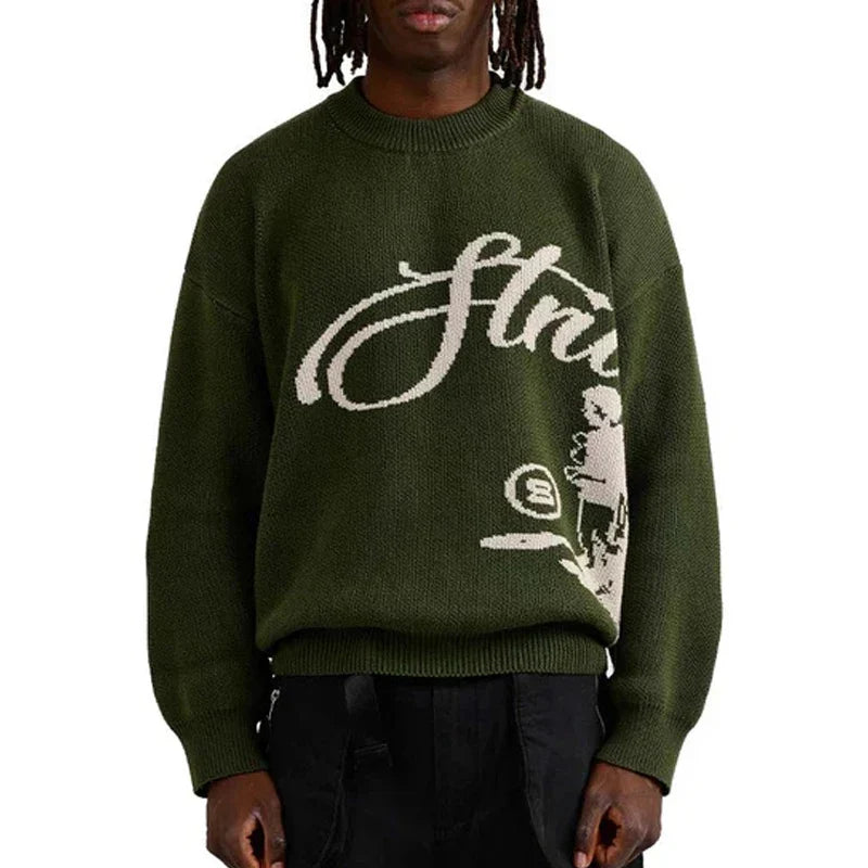 Retro Punk Knitted Sweater